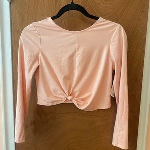 Peach Long Sleeve Crop